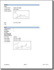vehicle inspection report